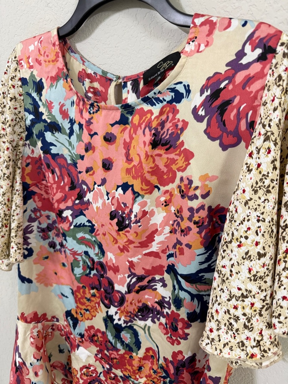 Suzanne Betro Mixed Florals Blouse
